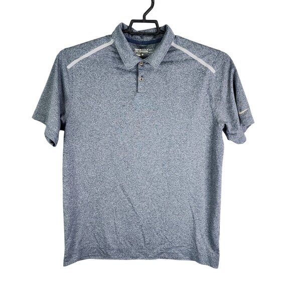 Nike Other - Mens Nike Gray Golf Tour Performance Polo Shirt Short Sleeve Reflective Stripe L